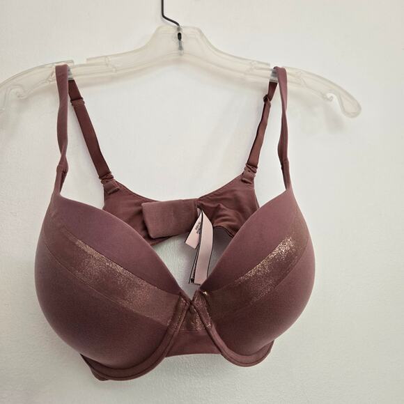 Victoria's Secret Perfect Shape Bra Padded Mauve Underwire 34D - Picture 2 of 10